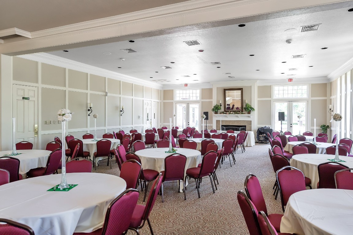 4403 Wickby Street Fulshear, TX 77441 - Photo 50 of 50 The ballroom offers stunning views of the serene lakeside ceremonial area, creating the perfect backdrop for a sunset wedding. Whether you're planning an extravagant celebration or an elegantly simple affair, a dedicated event coordinator and catering specialists will be there to guide you every step of the way.