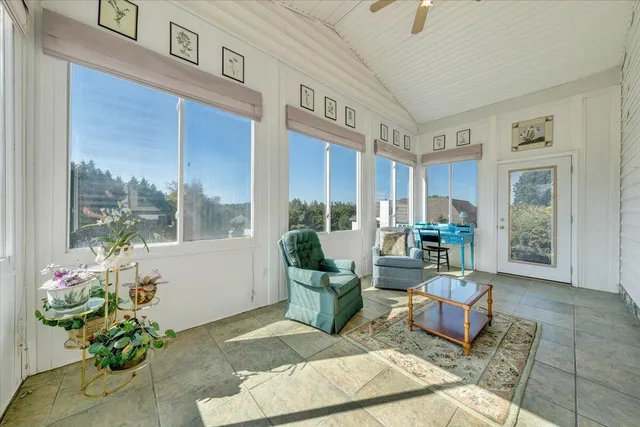 a bathroom with a sink vanity and mirror