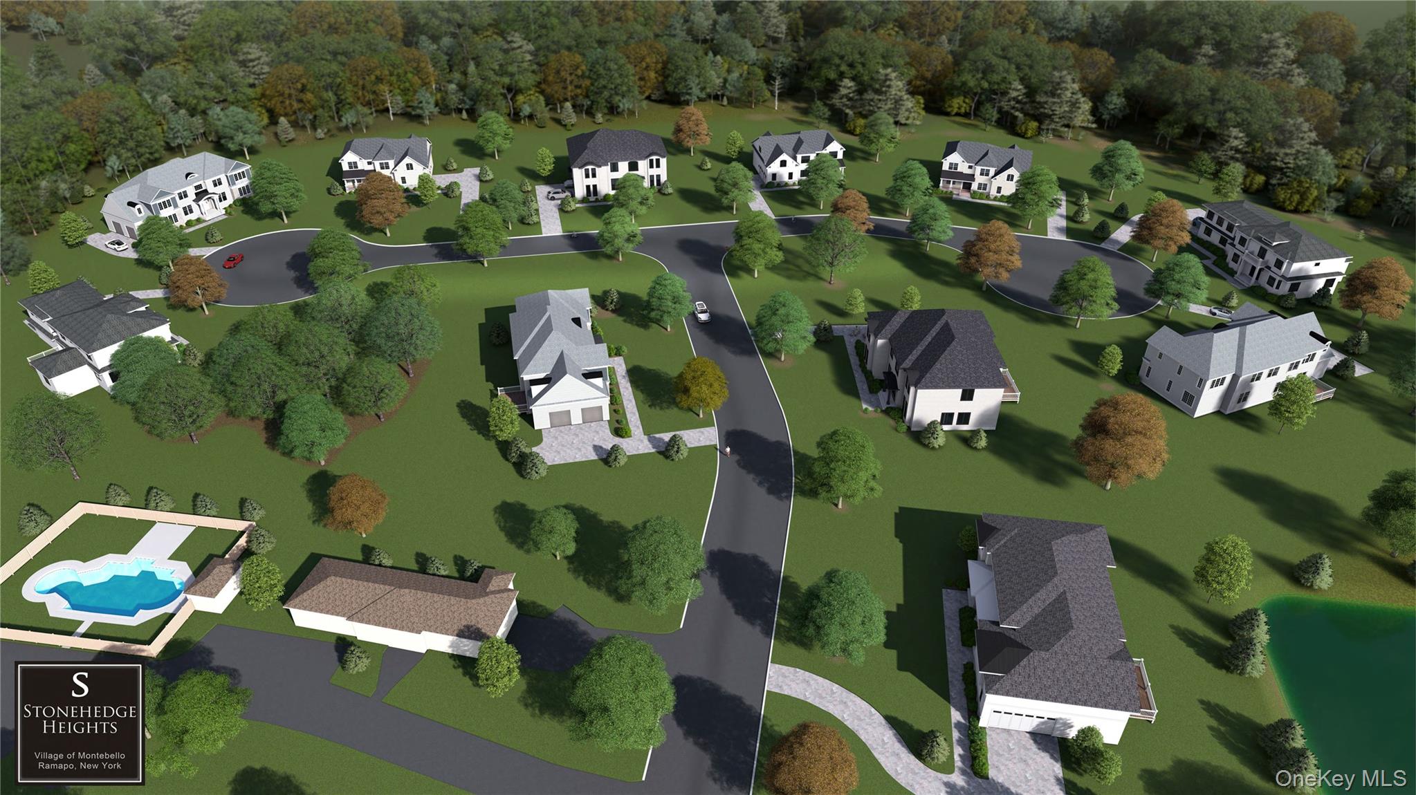 Lot 6 Stonehedge Road Suffern, NY 10901 - Photo 3 of 6 an aerial view of a house with a garden