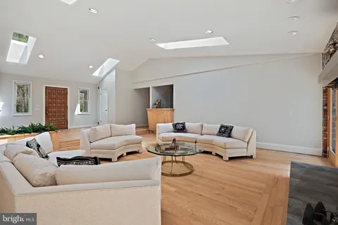a living room with furniture and a couch