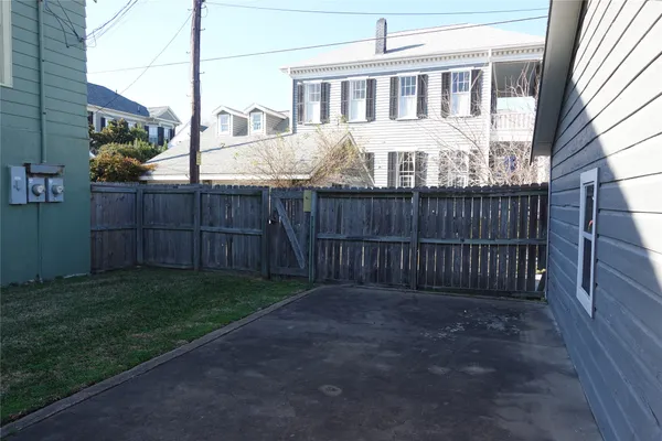 a backyard of a house