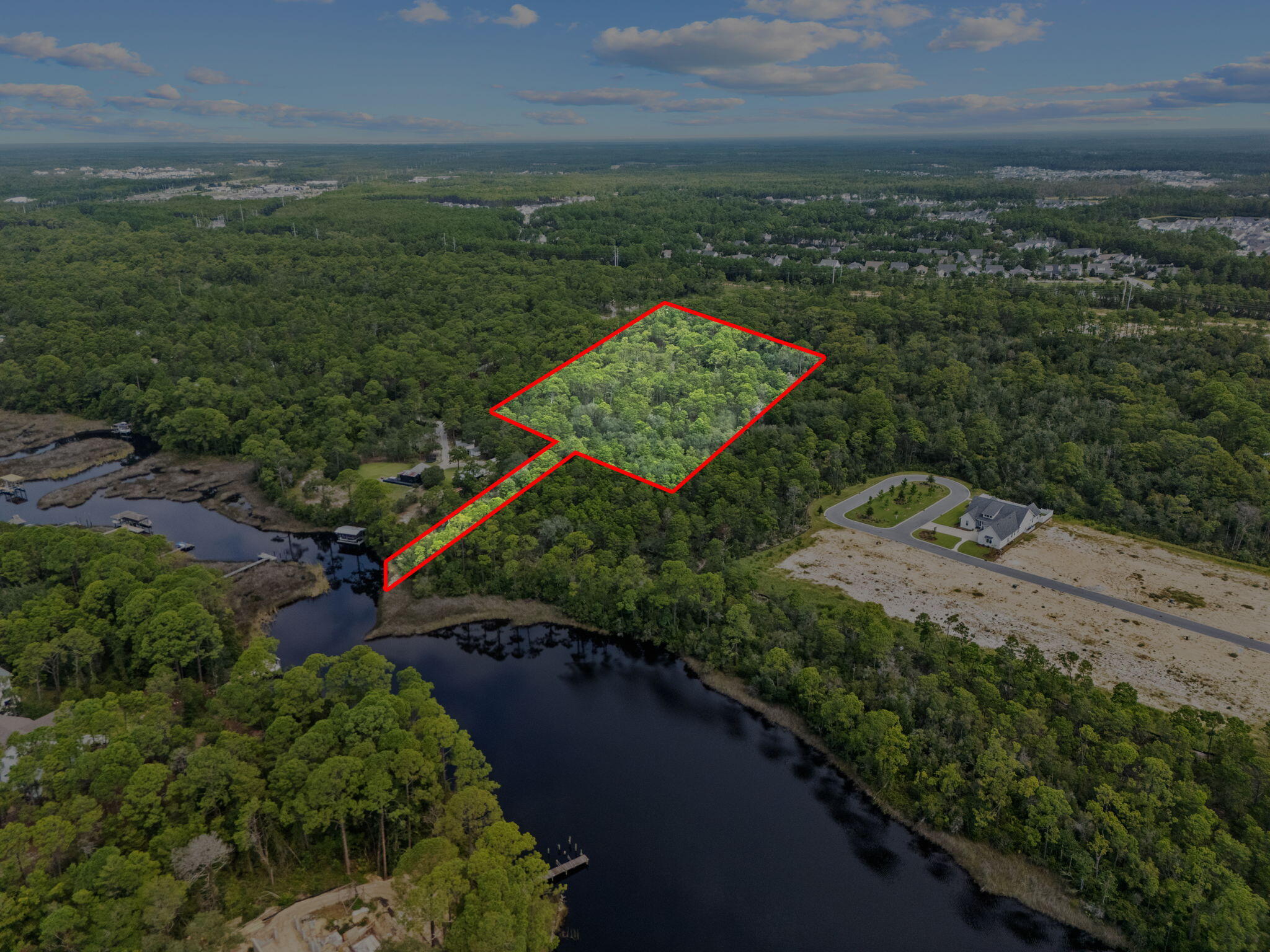 Lot 17 East Rattlesnake Trail Inlet Beach Inlet Beach, FL 32461 - Photo 5 of 10 an aerial view of a residential houses with outdoor space and trees