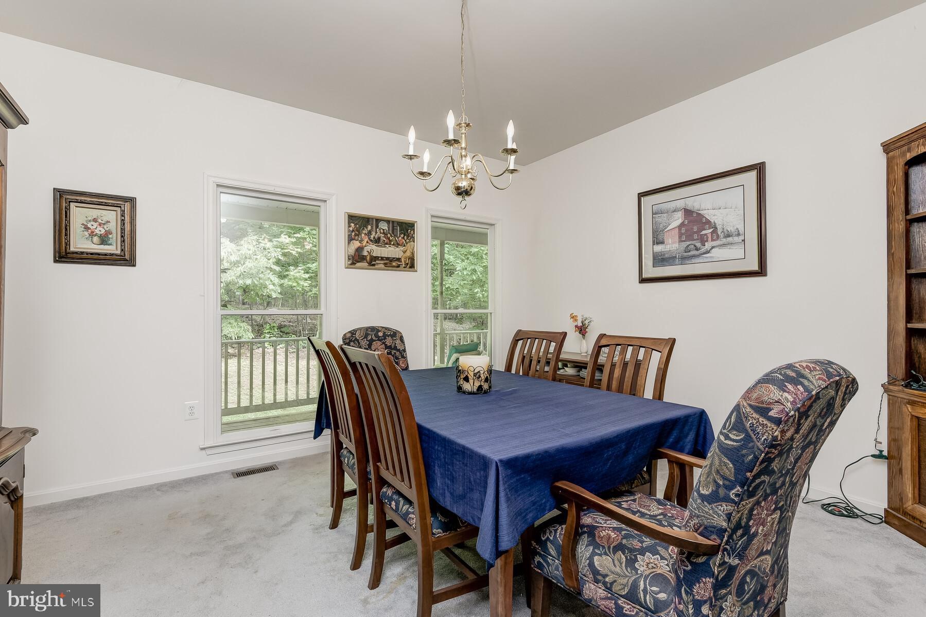 Dining room with lots of natural light
