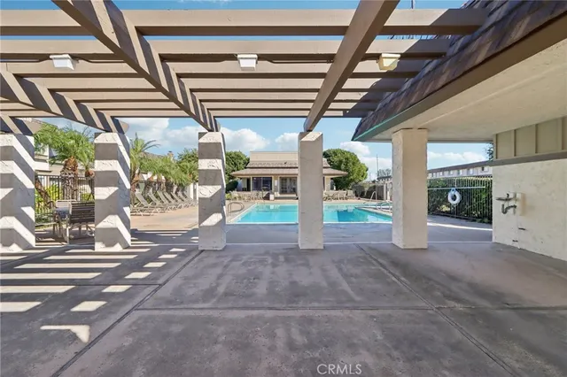 a view of porch with seating space