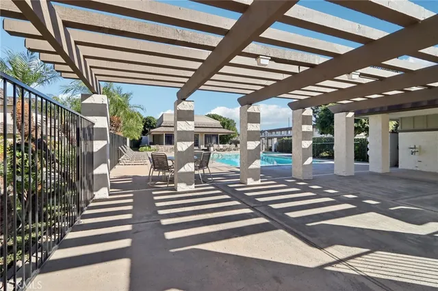 a view of outdoor space with seating space