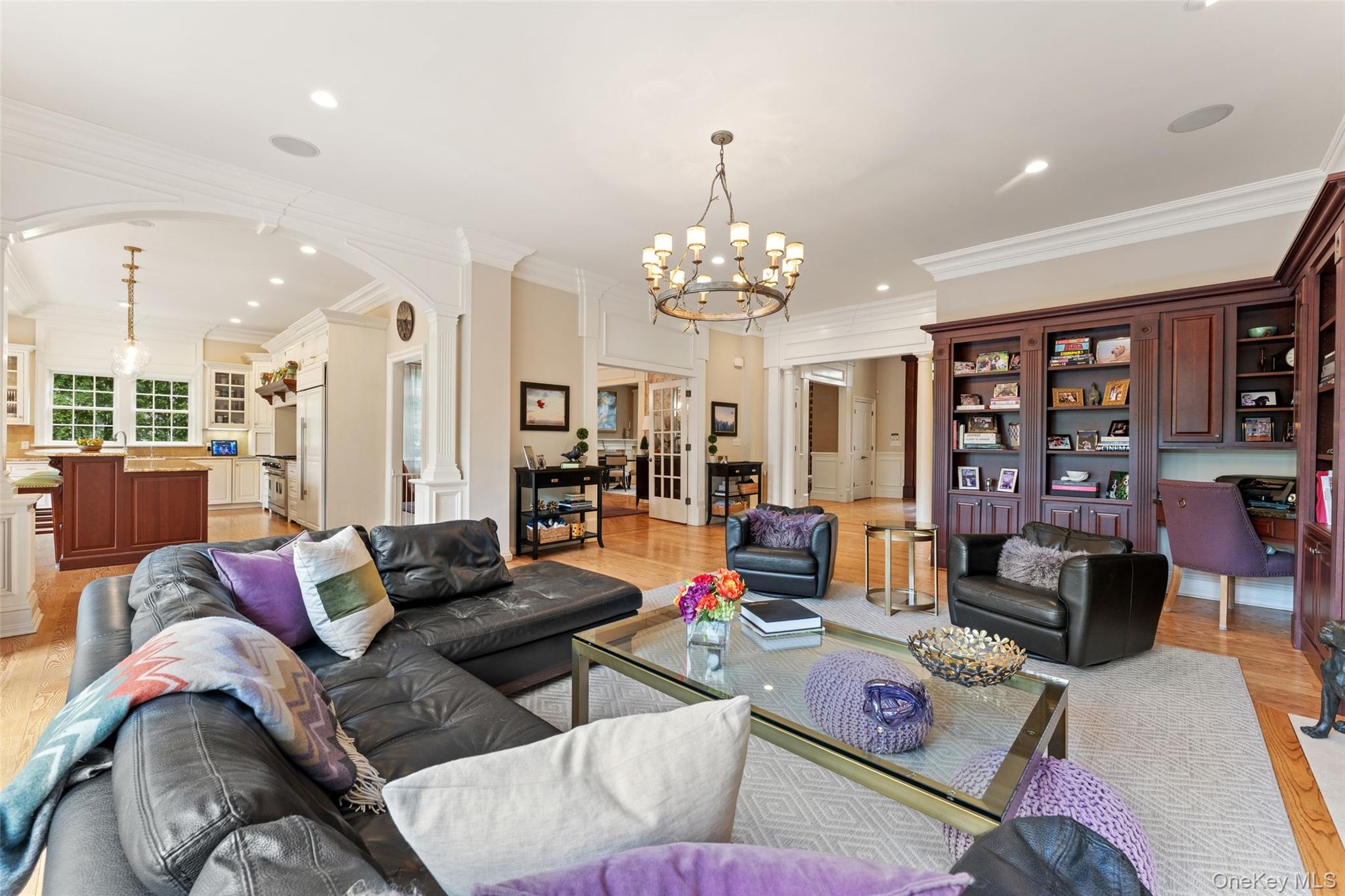 64 Stratton Road Scarsdale, NY 10583 - Photo 9 of 49 View of family room off kitchen with custom built in cabinetry