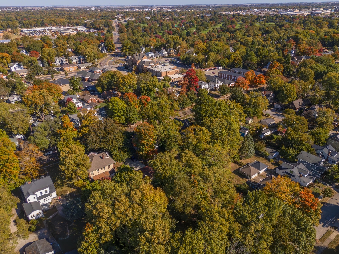 1111 East Grove Street Bloomington, IL 61701 - Photo 55 of 56 an aerial view of residential house with parking space