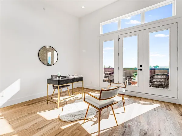 a living room with a couch and a table