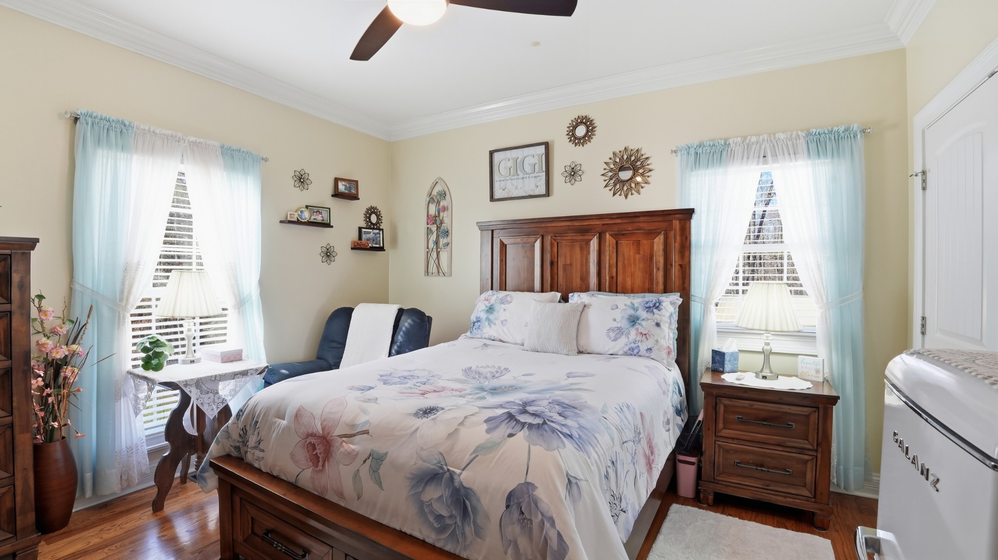 135 Vols Lane Estill Springs, TN 37330 - Photo 23 of 56 a bedroom with a bed and wooden floor