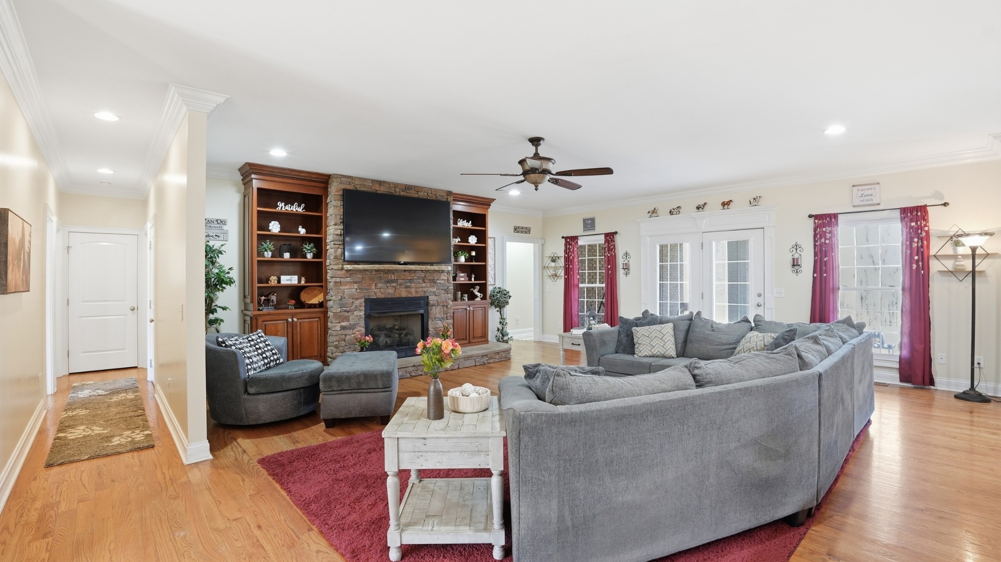 135 Vols Lane Estill Springs, TN 37330 - Photo 9 of 56 a living room with furniture and a fireplace