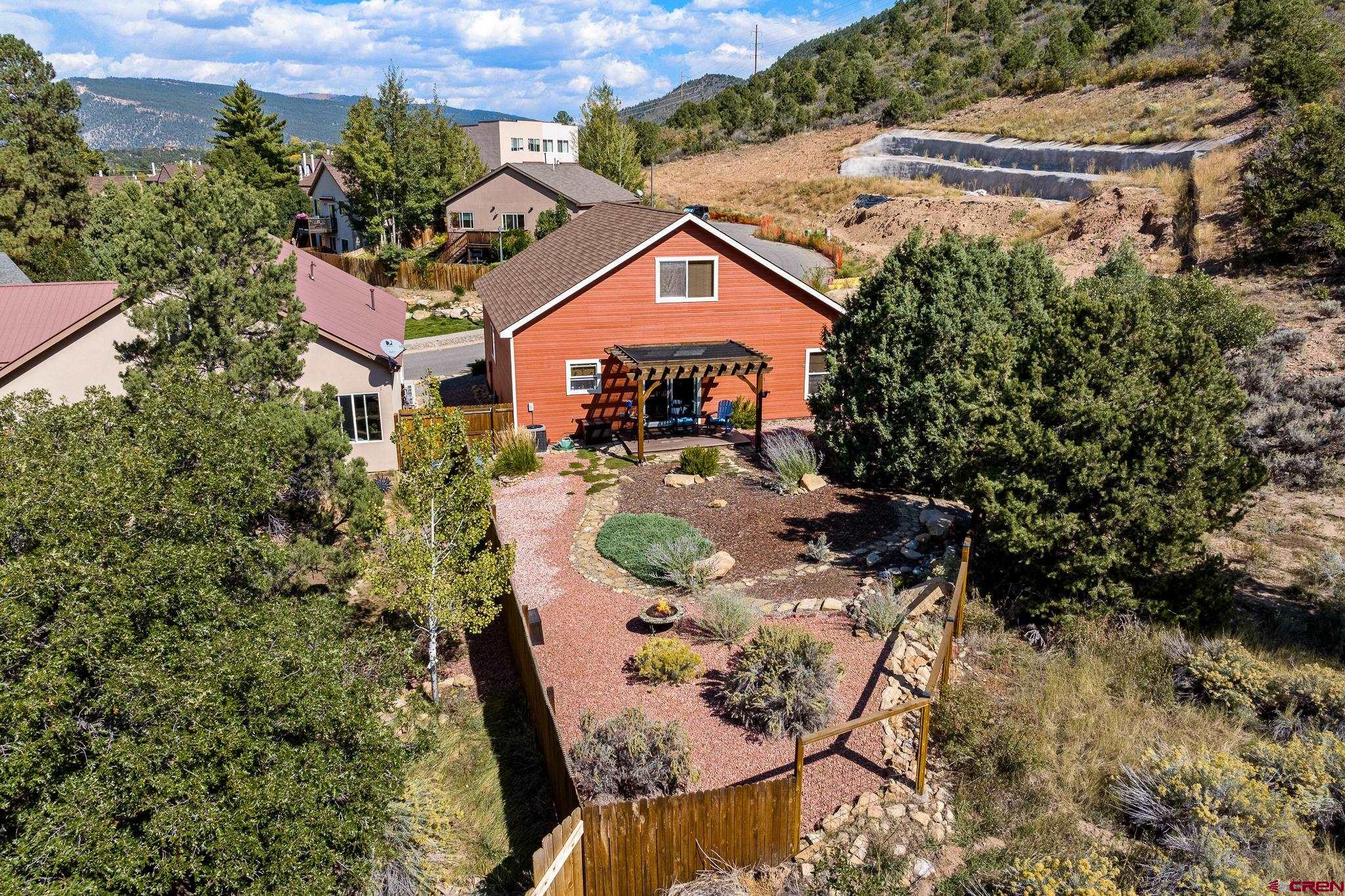 72 Cedar Ridge Way Durango, CO 81301 - Photo 29 of 33 an aerial view of residential house with outdoor space and trees all around