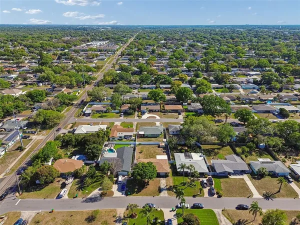 an aerial view of a city