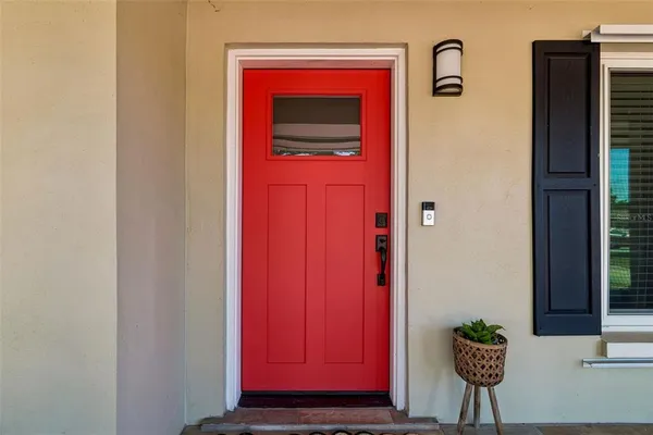 a view of front door