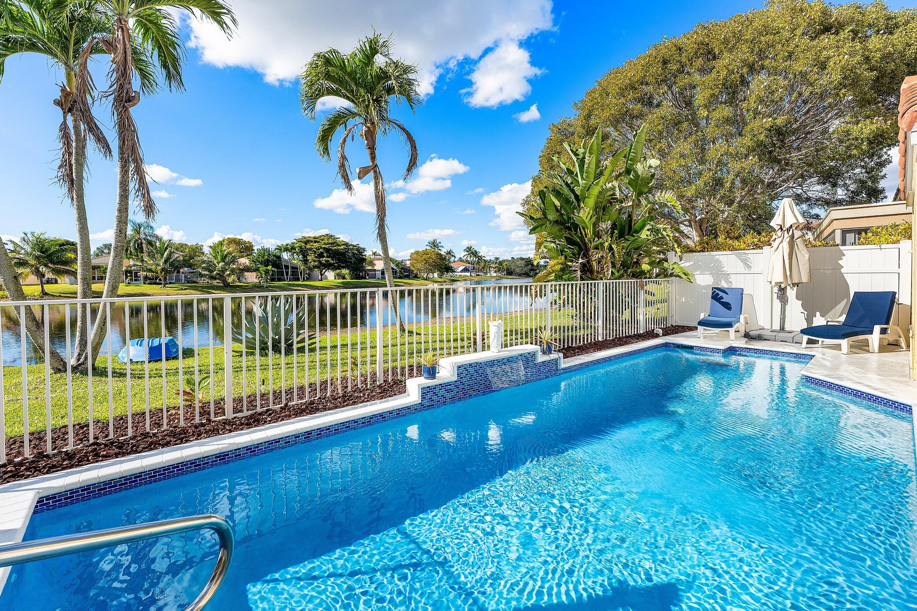 a view of a balcony with lake view