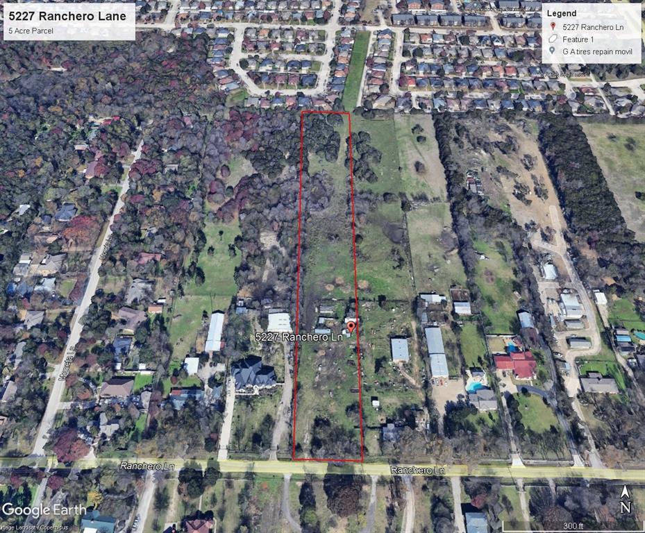 5227 Ranchero Lane Dallas, TX 75236 - Photo 1 of 1 Aerial with approx property lines
