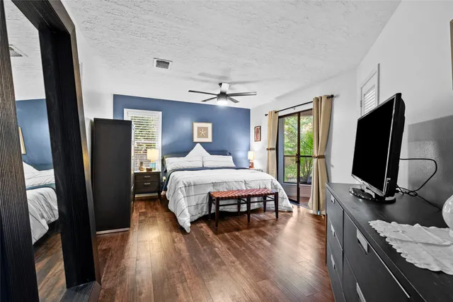 a backyard of a house with seating space