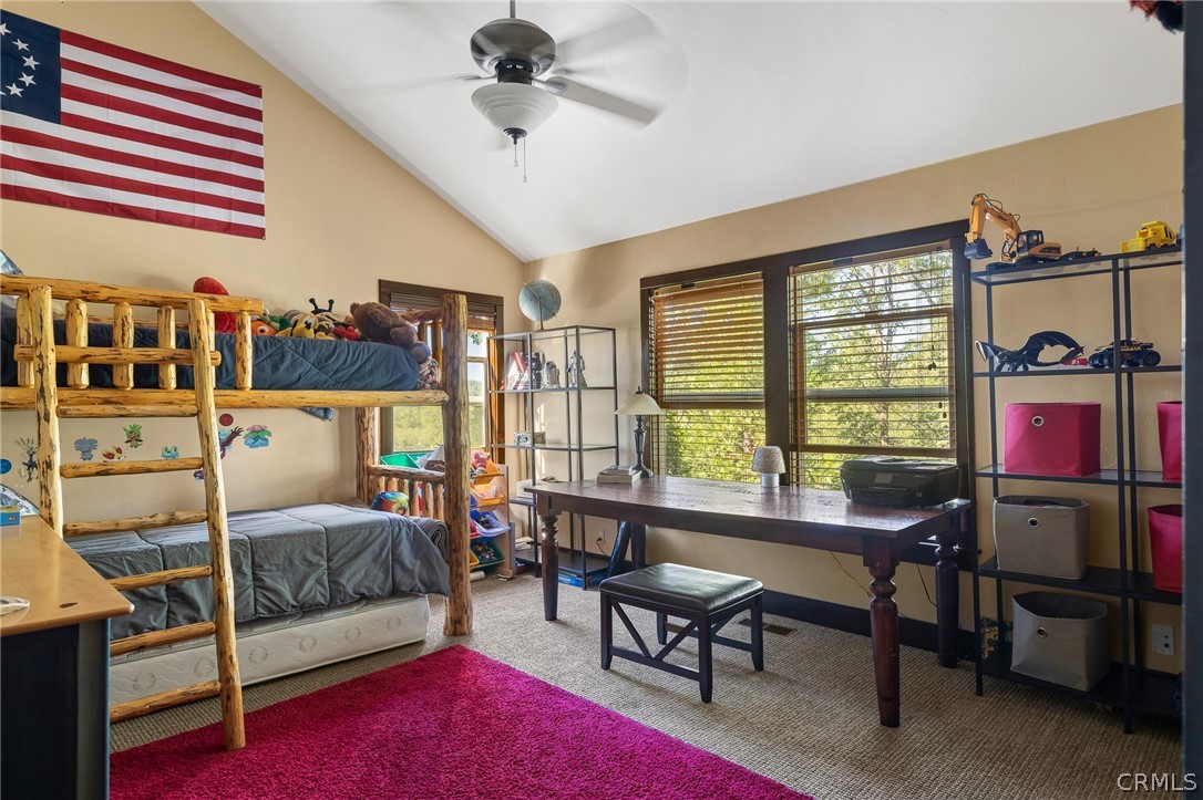 1224 Halifax Drive Lake Arrowhead, CA 92352 - Photo 19 of 35 a bedroom with furniture and a window