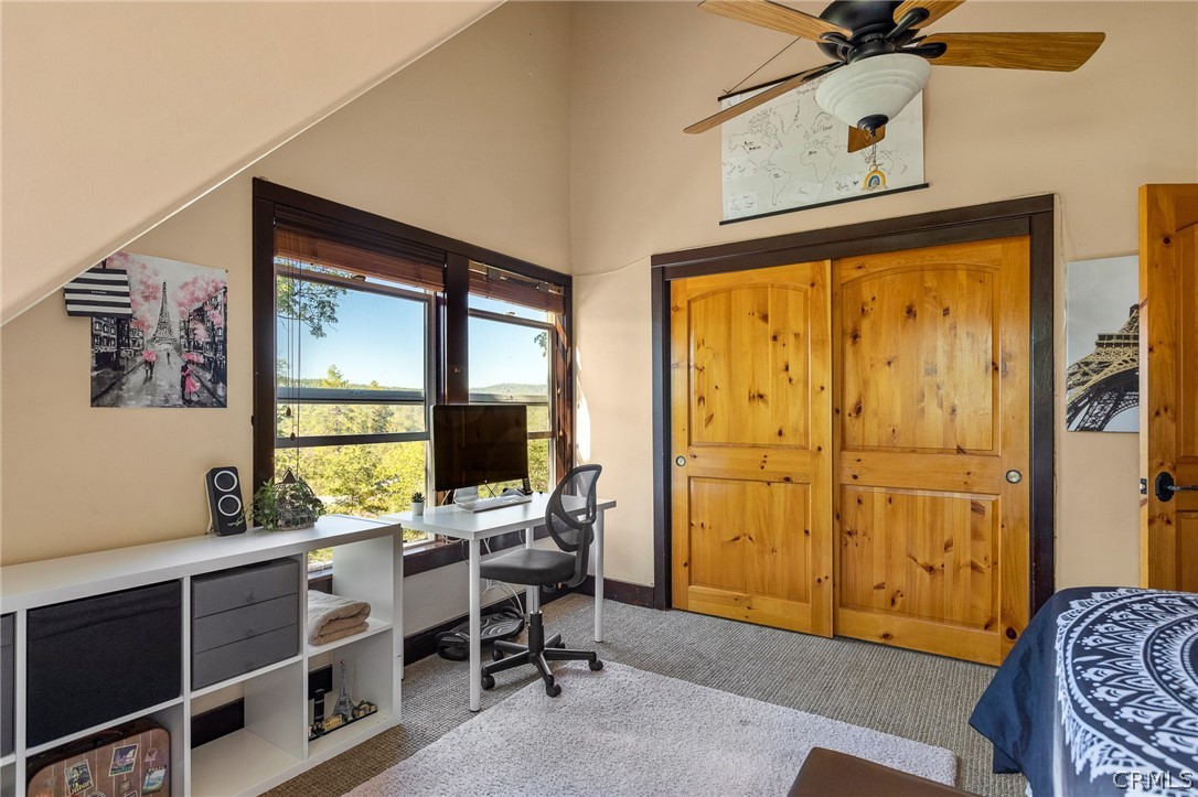 1224 Halifax Drive Lake Arrowhead, CA 92352 - Photo 21 of 35 a view of a workspace with furniture and a window