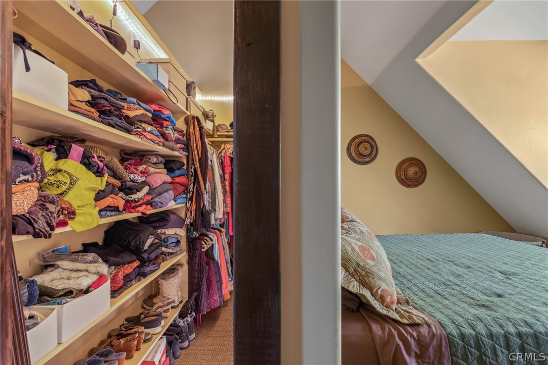 1224 Halifax Drive Lake Arrowhead, CA 92352 - Photo 25 of 35 a view of walk in closet with clothes