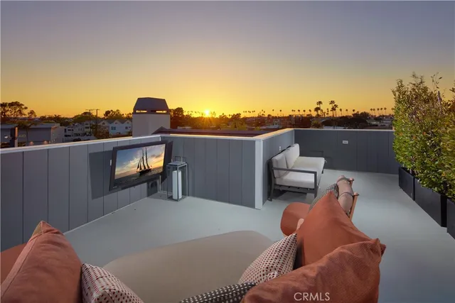 a terrace view with seating space