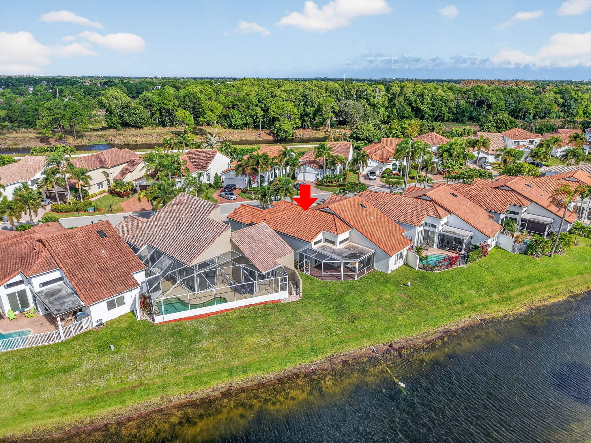 17108 Newport Club Drive Boca Raton, FL 33496 - Photo 23 of 39 an aerial view of a house with a garden