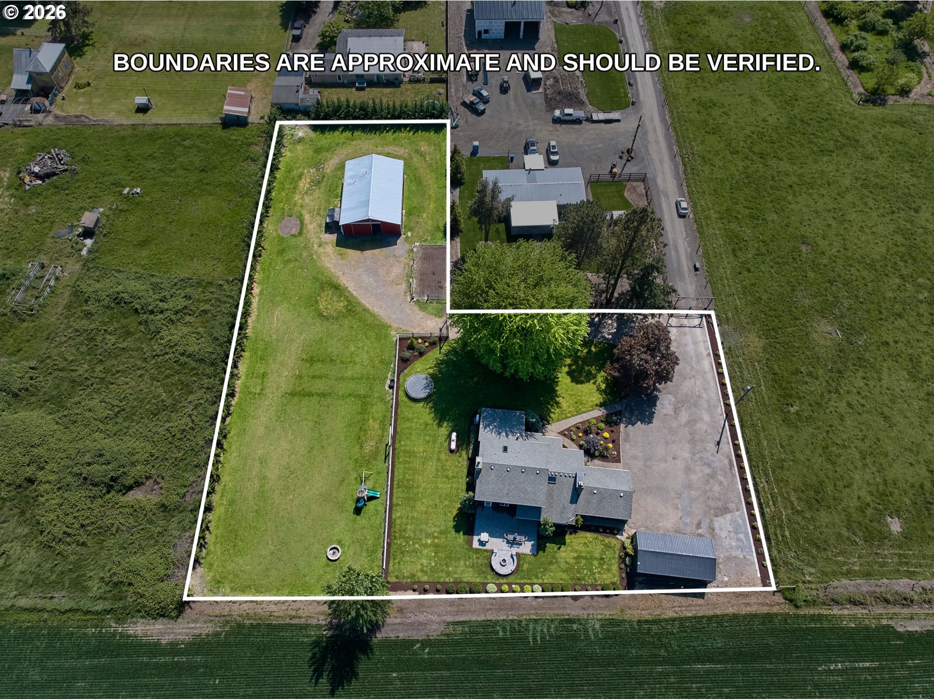 9293 Broadacres Road Northeast Aurora, OR 97002 - Photo 2 of 48 an aerial view of a house