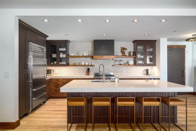 a kitchen with counter space