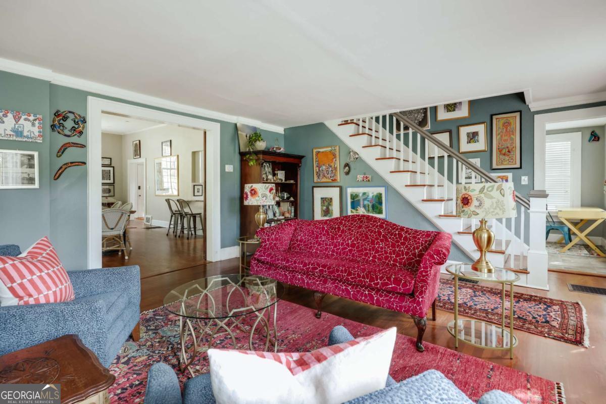 552 Cobb Street Athens, GA 30606 - Photo 10 of 55 a living room with furniture and wooden floor