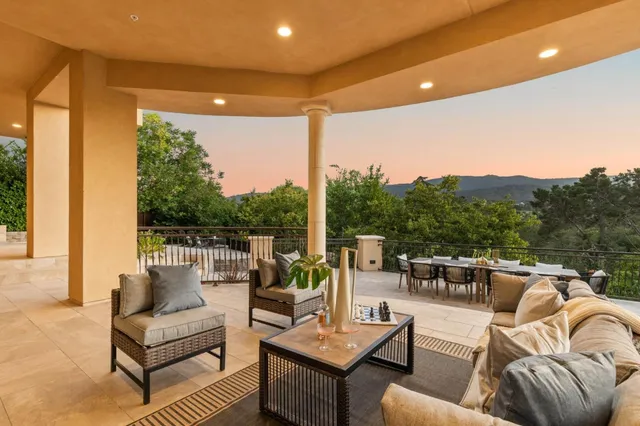 a outdoor living space with furniture