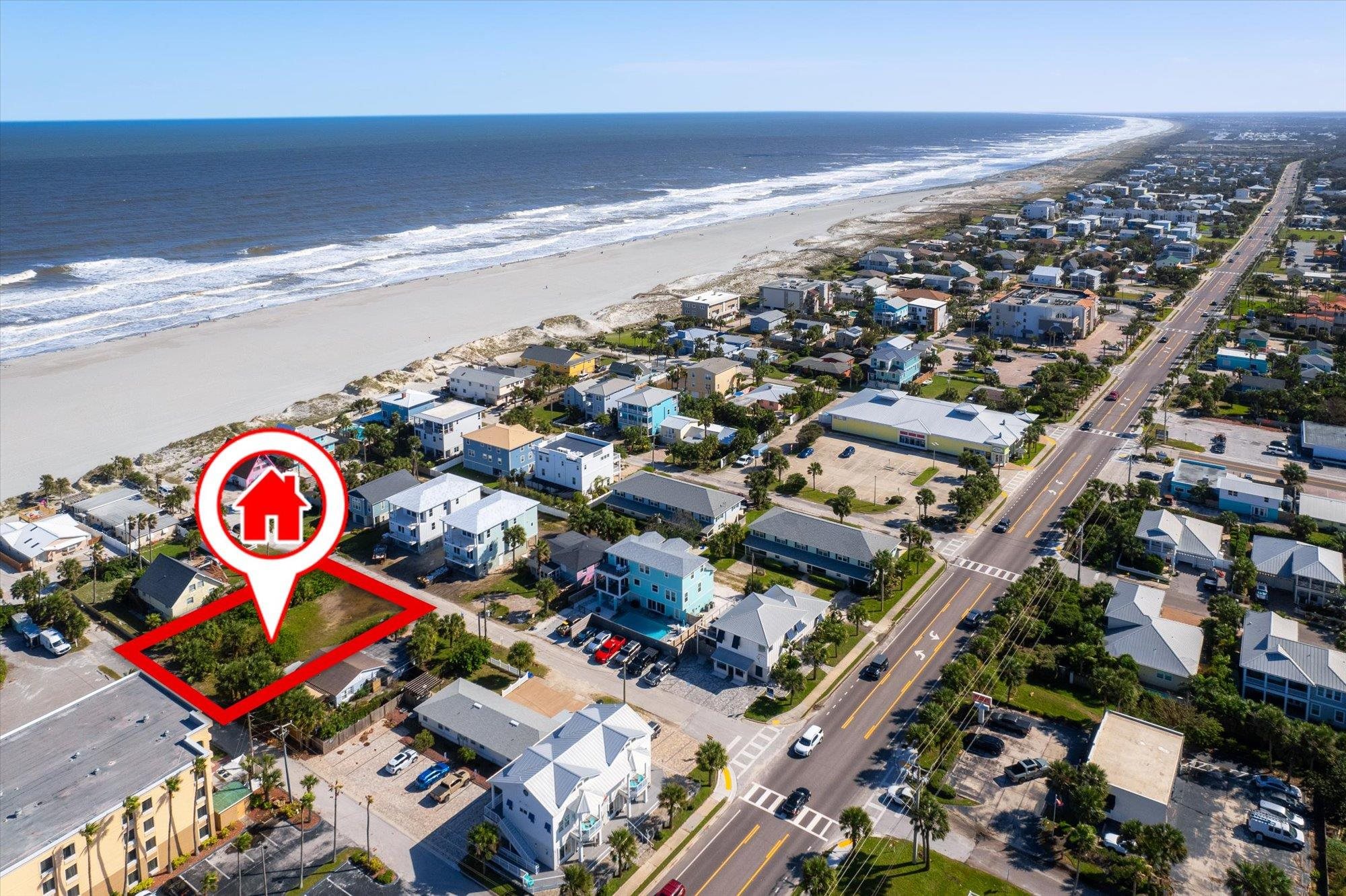 8 13th Street St. Augustine Beach, FL 32080 - Photo 17 of 50 an aerial view of a city