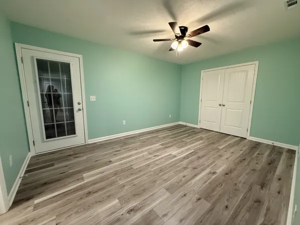 wooden floor in a room