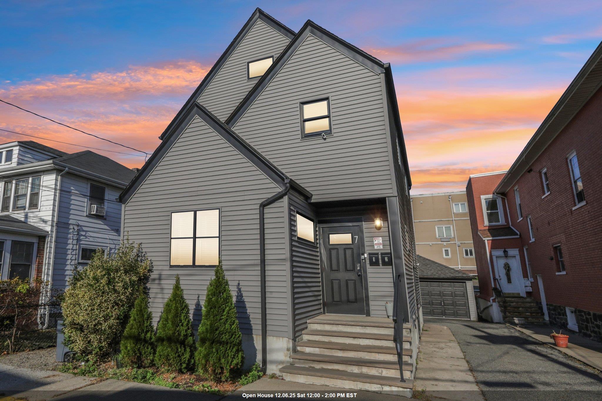 a front view of a house