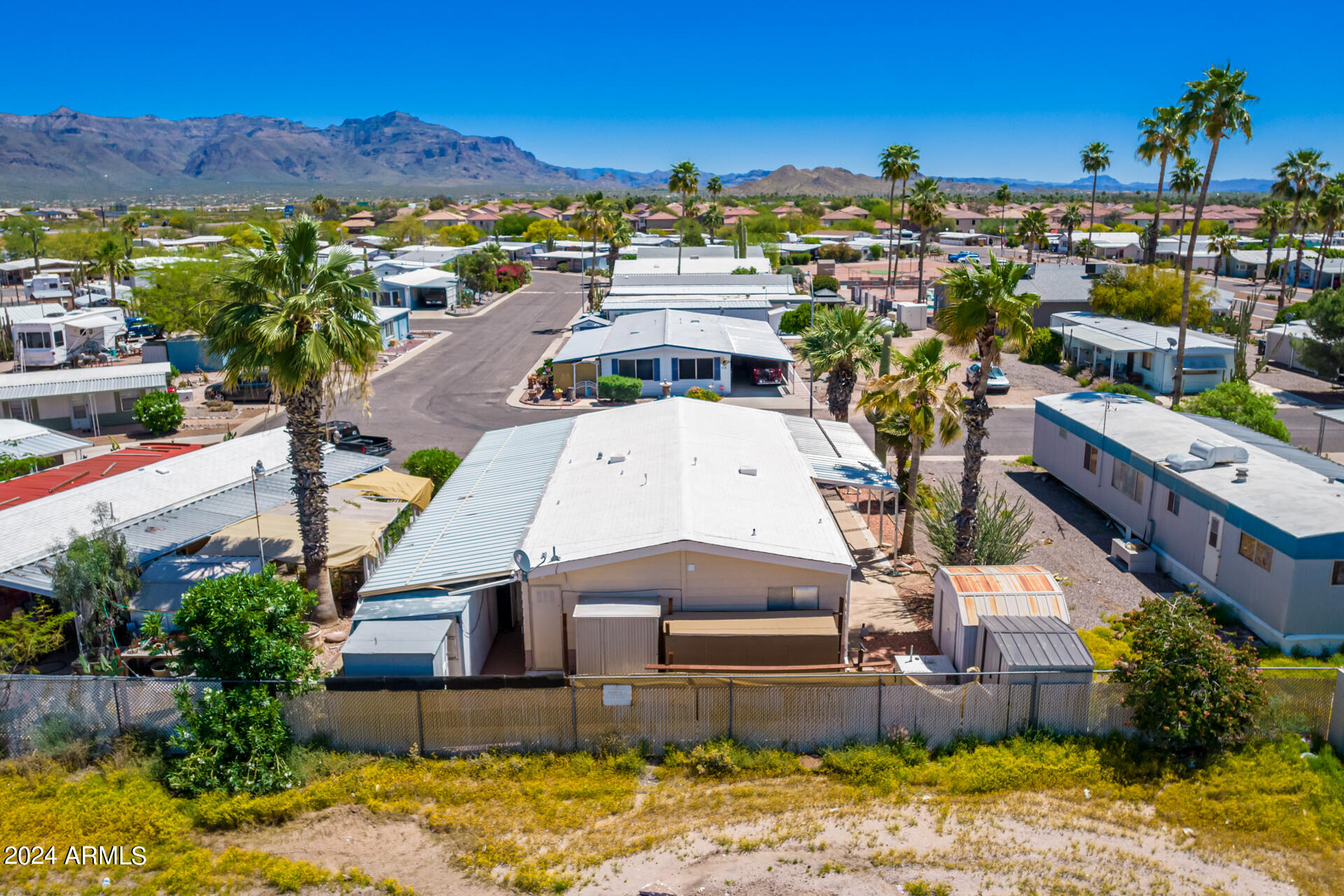 3405 South Tomahawk Road, Unit 16 Apache Junction, AZ 85119 - Photo 26 of 27 Drone rear