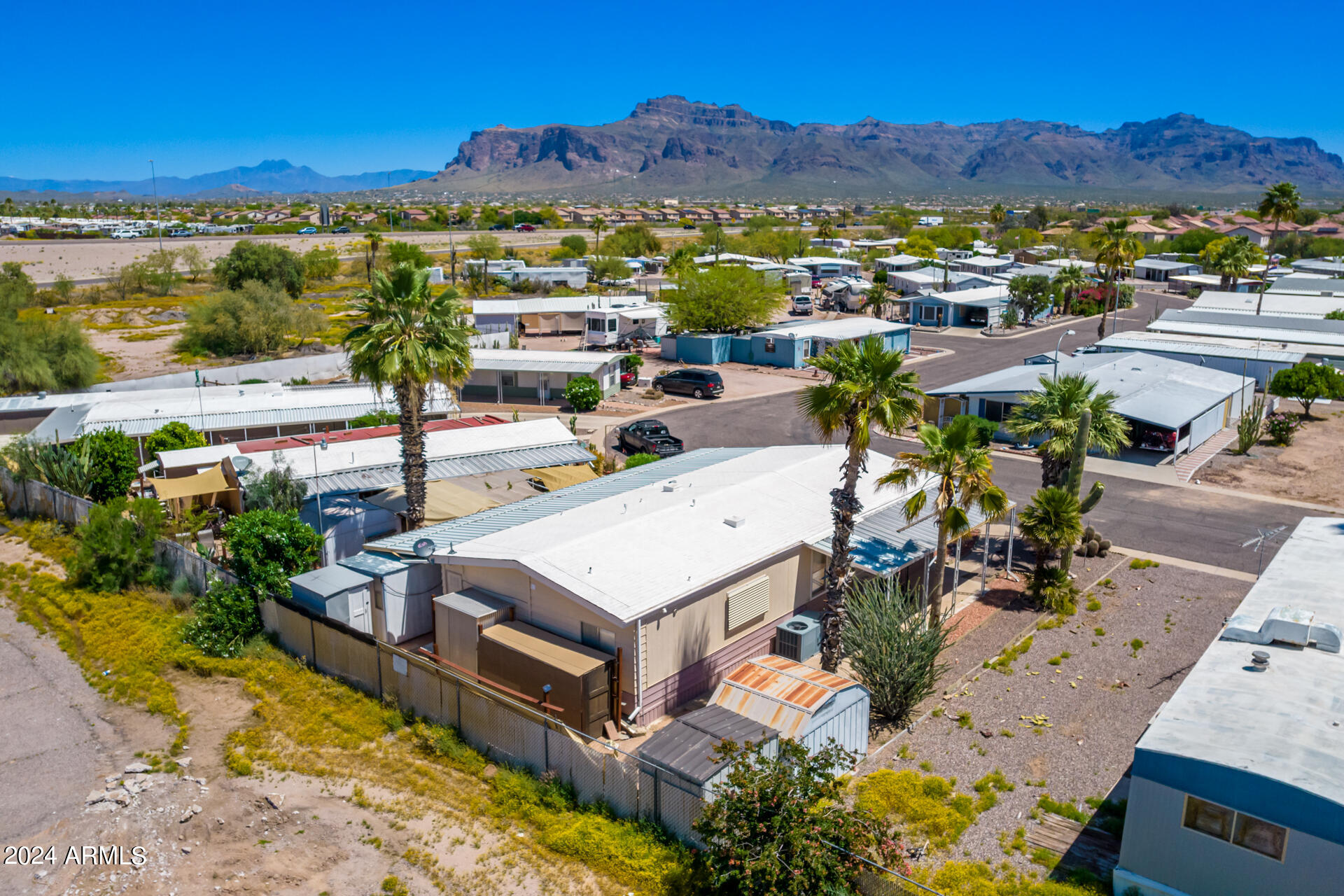 3405 South Tomahawk Road, Unit 16 Apache Junction, AZ 85119 - Photo 27 of 27 Drone rear