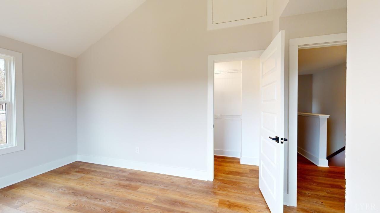 53 Shallen Road Rustburg, VA 24588 - Photo 21 of 46 a view of a hallway with wooden floor and closet area