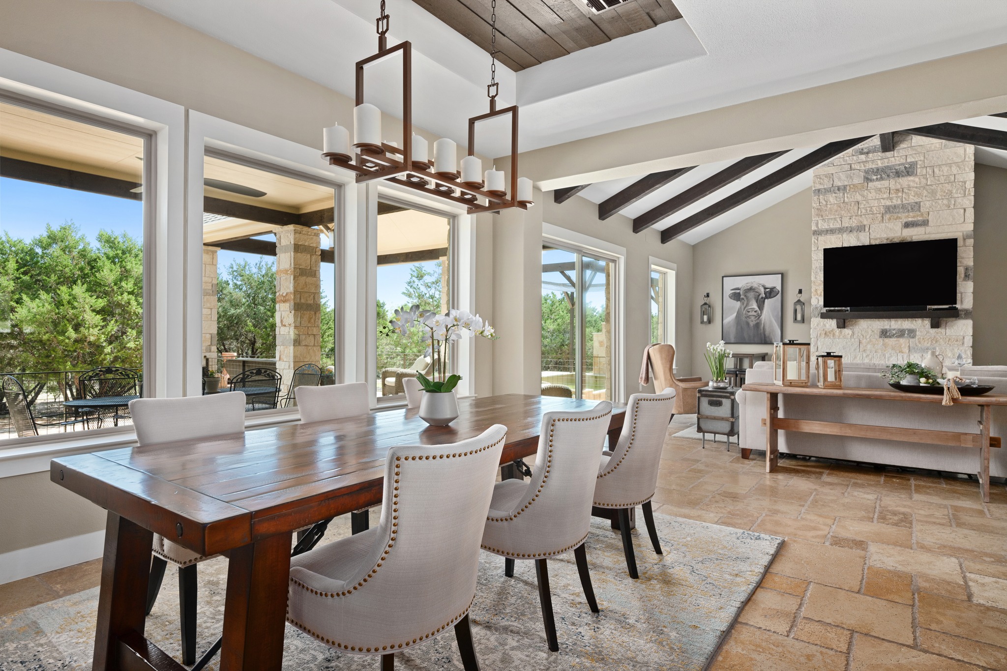 1001 La Cantera Leander, TX 78641 - Photo 10 of 40 a view of a dining room with furniture window and outside view