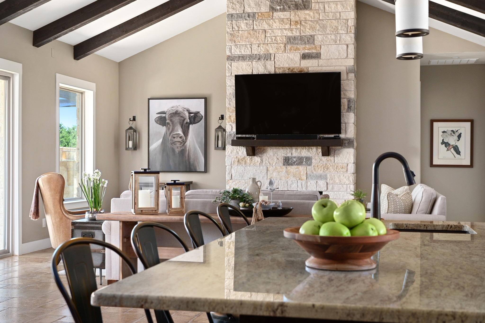1001 La Cantera Leander, TX 78641 - Photo 12 of 40 a living room with furniture and a flat screen tv