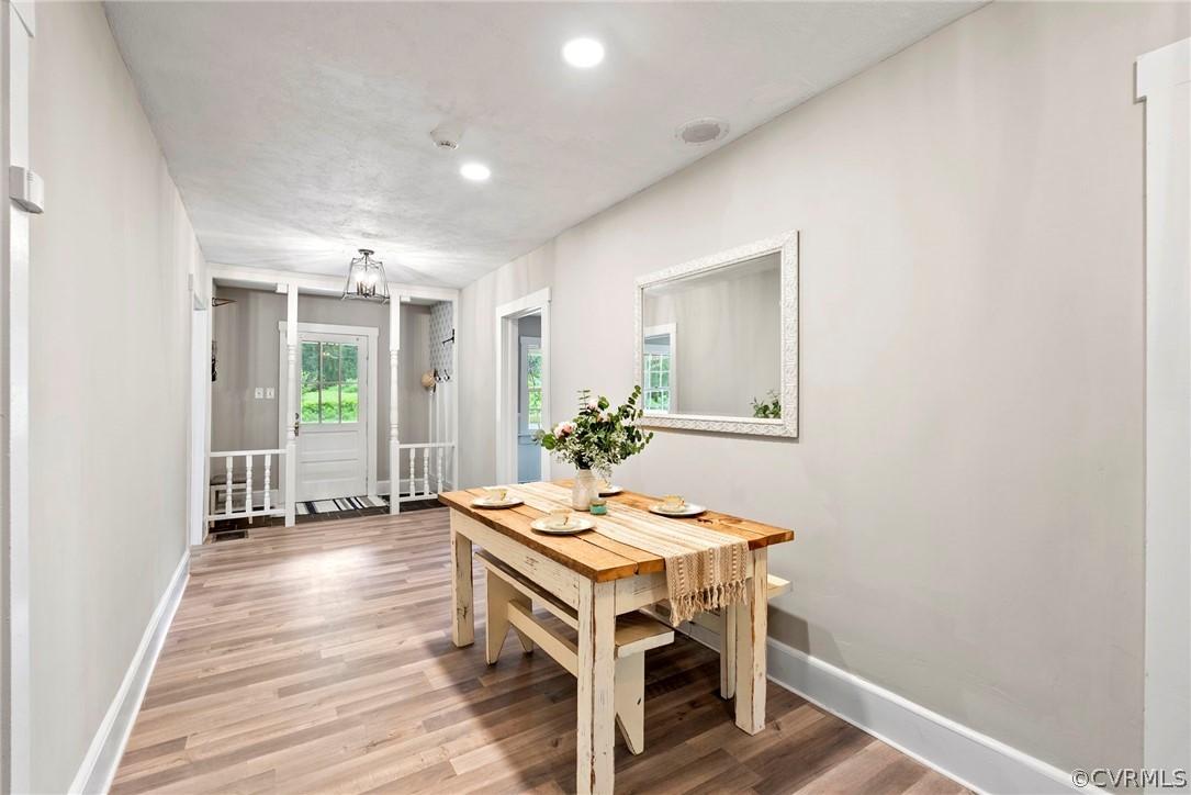 2510 Broad St Road Gum Spring, VA 23065 - Photo 18 of 44 a dining room with wooden floor and furniture