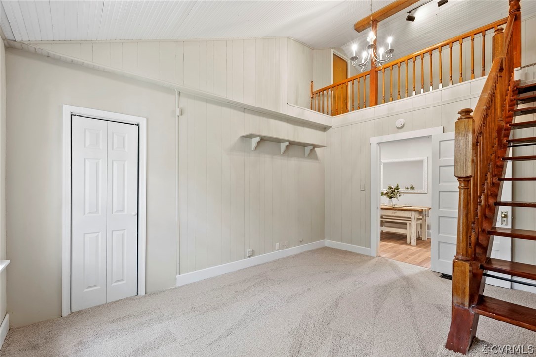2510 Broad St Road Gum Spring, VA 23065 - Photo 33 of 44 a view of hallway with stairs and wooden floor