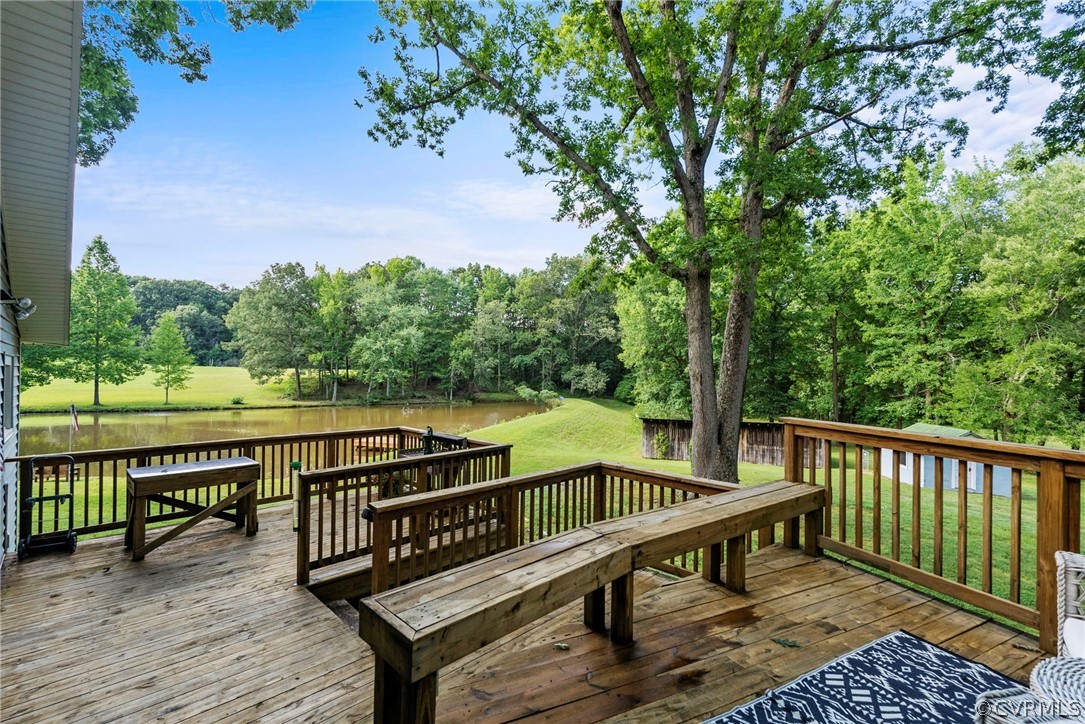 2510 Broad St Road Gum Spring, VA 23065 - Photo 36 of 44 a view of a roof deck with wooden floor and fence