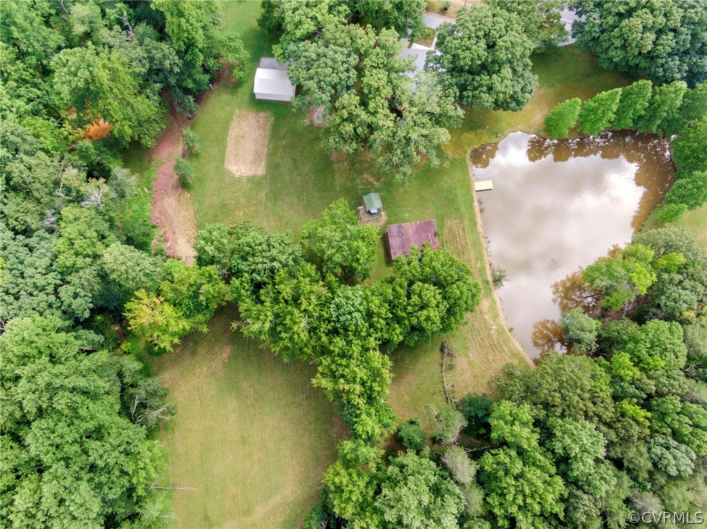 2510 Broad St Road Gum Spring, VA 23065 - Photo 39 of 44 an aerial view of a house with a yard and lake view