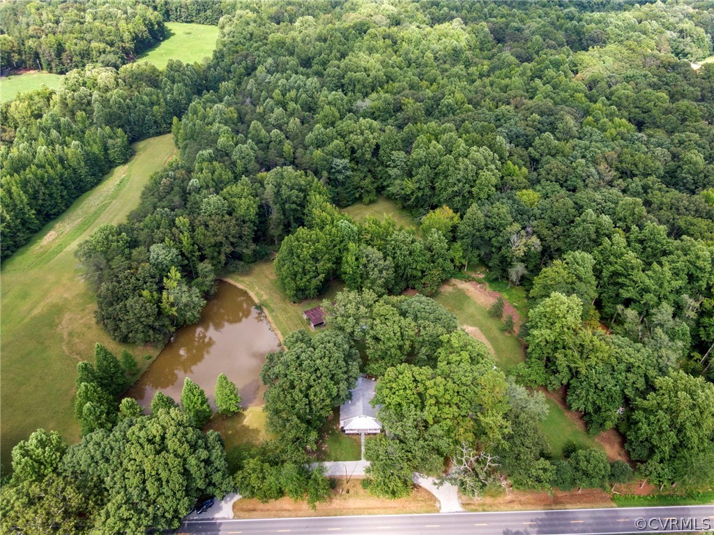 2510 Broad St Road Gum Spring, VA 23065 - Photo 40 of 44 an aerial view of residential house with outdoor space and trees all around