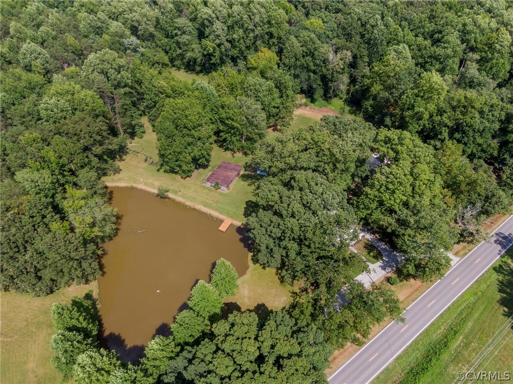 2510 Broad St Road Gum Spring, VA 23065 - Photo 41 of 44 an aerial view of a house with a yard and lake view