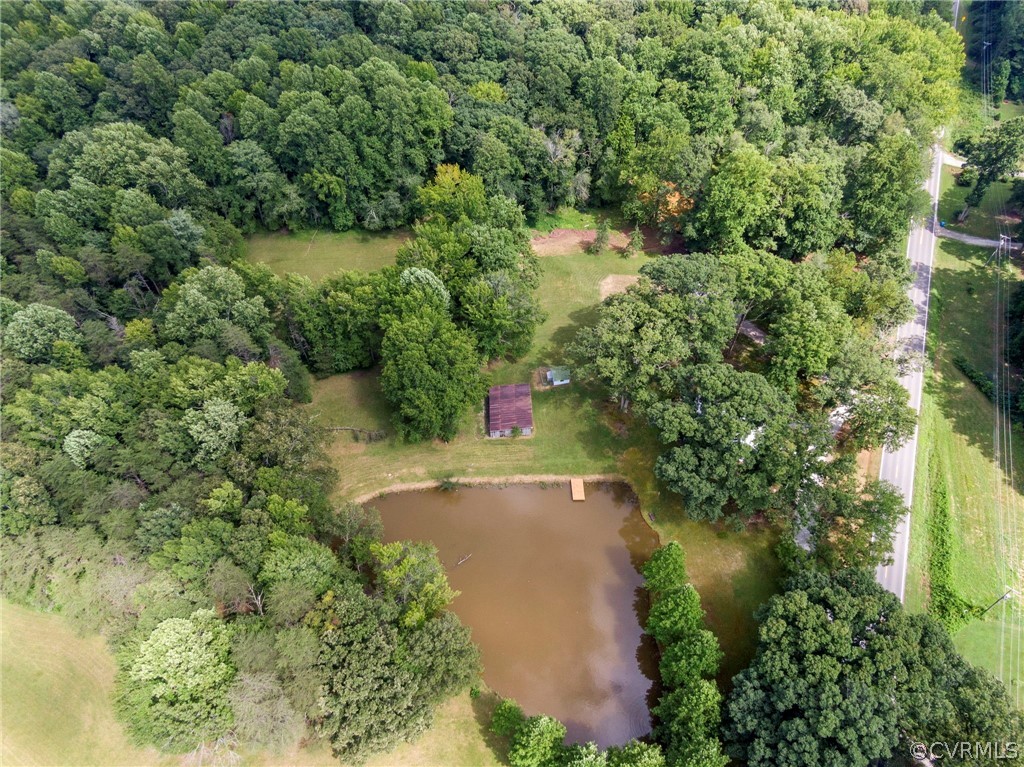 2510 Broad St Road Gum Spring, VA 23065 - Photo 42 of 44 an aerial view of residential house with outdoor space and trees all around