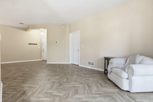 a view of a livingroom with a couch