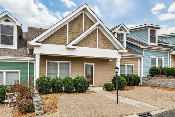 a view of a house with a patio
