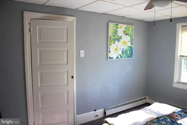 an empty room with a window