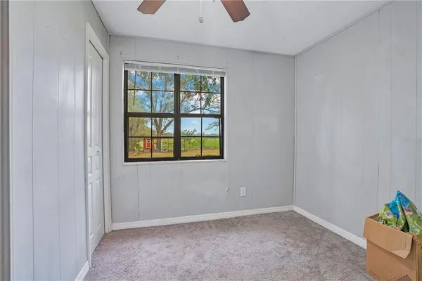 an empty room with a window