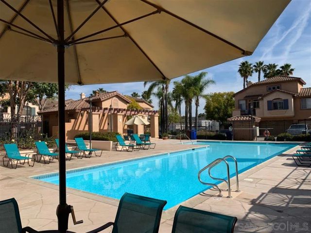 a view of outdoor space with seating