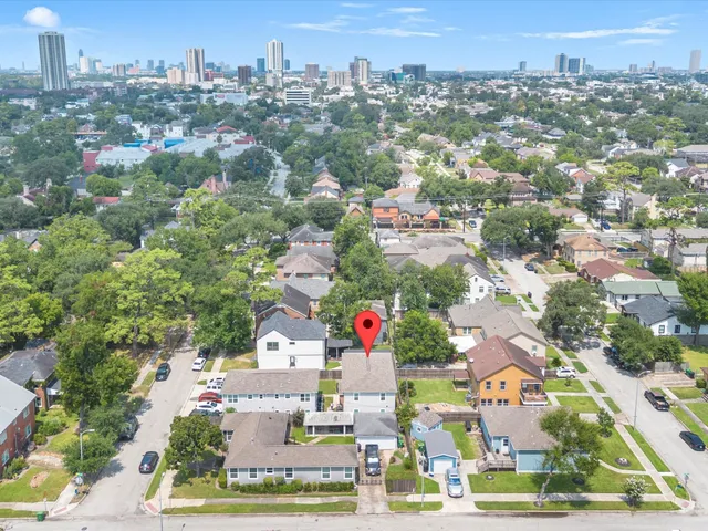 an aerial view of city